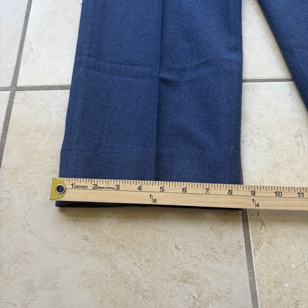 Vtg Military Pants Men 34x34 (Fits 32x28) Blue Wool Serge Air Force Trousers 60s - Picture 11 of 11
